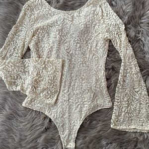 Backless & Bell Sleeve Bodysuit